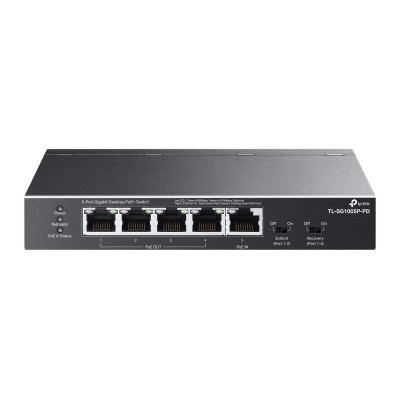 TP-Link 5-Porte Gigabit Desktop PoE+ Switch con 1-Port PoE++ In e 4-Port PoE+Out