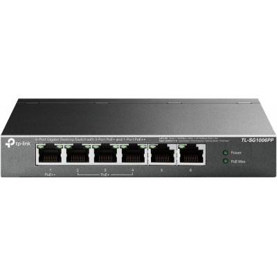 Switch Desktop 6 Porte Gigabit di cui 3 PoE+ e 1 PoE++