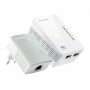 Kit 2 powerline WiFi 2.4 GHz AV600 2+1 porte LAN TL-WPA4220