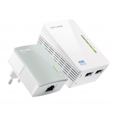 Kit 2 powerline WiFi 2.4 GHz AV600 2+1 porte LAN TL-WPA4220