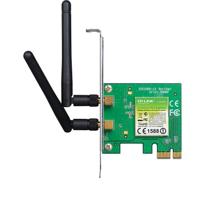 Scheda WiFi TP-LINK 300Mbps Wireless N PCI Express Adapter, Atheros, 2T2R, 2.4GHz, 802.11n/g/b