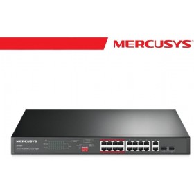 Mercusys 16-Port 10/100Mbps + 2-Port Gigabit Rackmount Switch - MS118CP